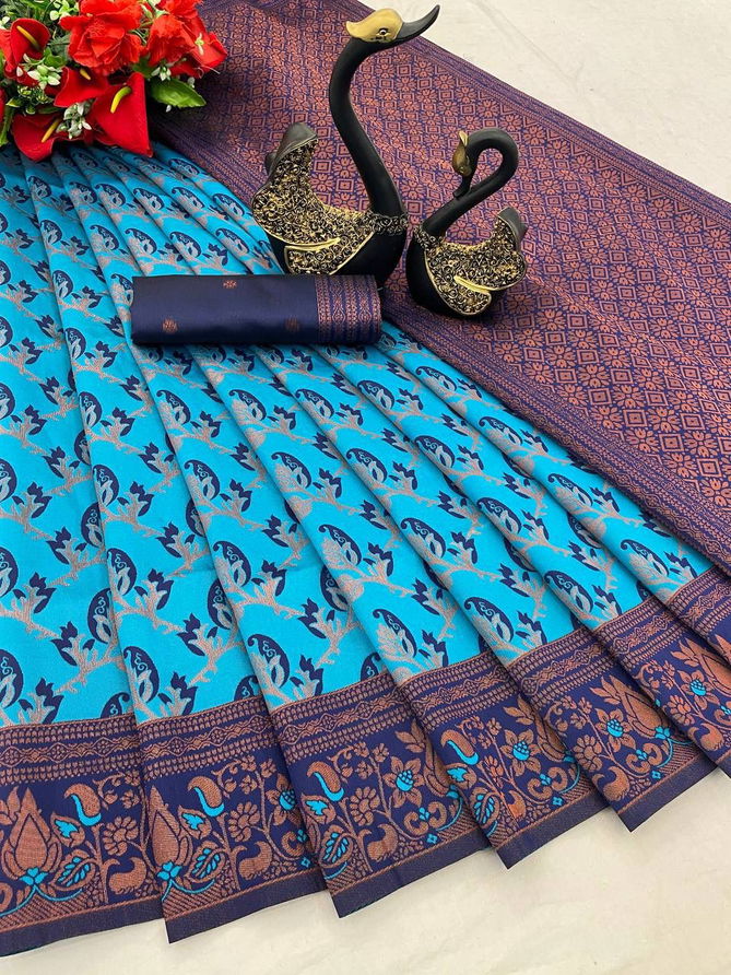 SF 645 Copper Zari Tissue Kanchi Designer Sarees Wholesale Clothing Suppliers In India
